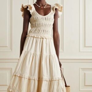 Sea New York Cream Textured Dress